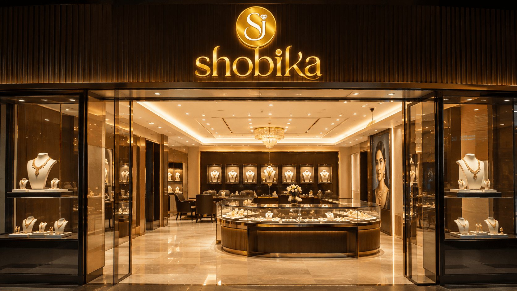 Inside a Shobika Jewellers showroom